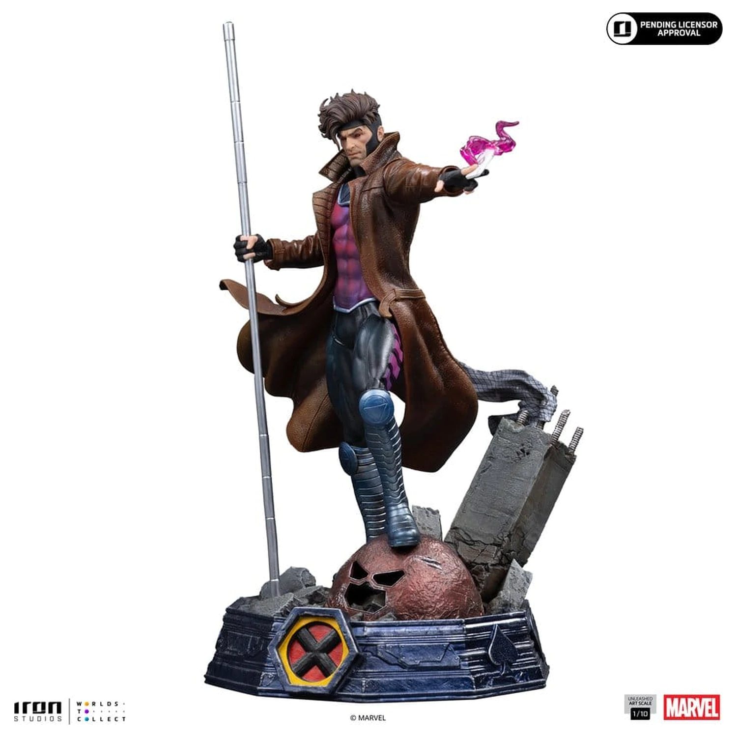 Marvel Gambit Unleashed Art Scale socha 1/10 Gambit fotografii produktu