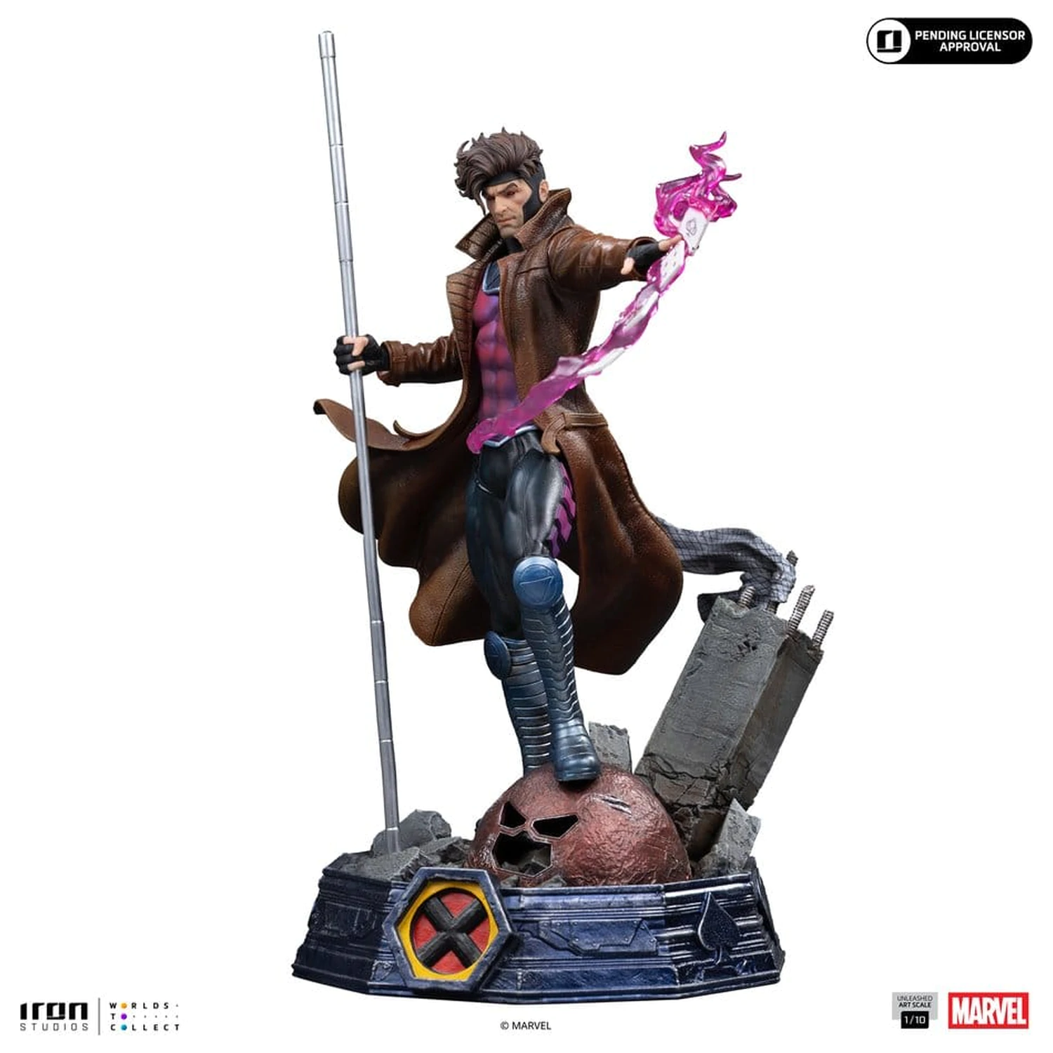 Marvel Gambit Unleashed Art Scale socha 1/10 Gambit fotografii produktu