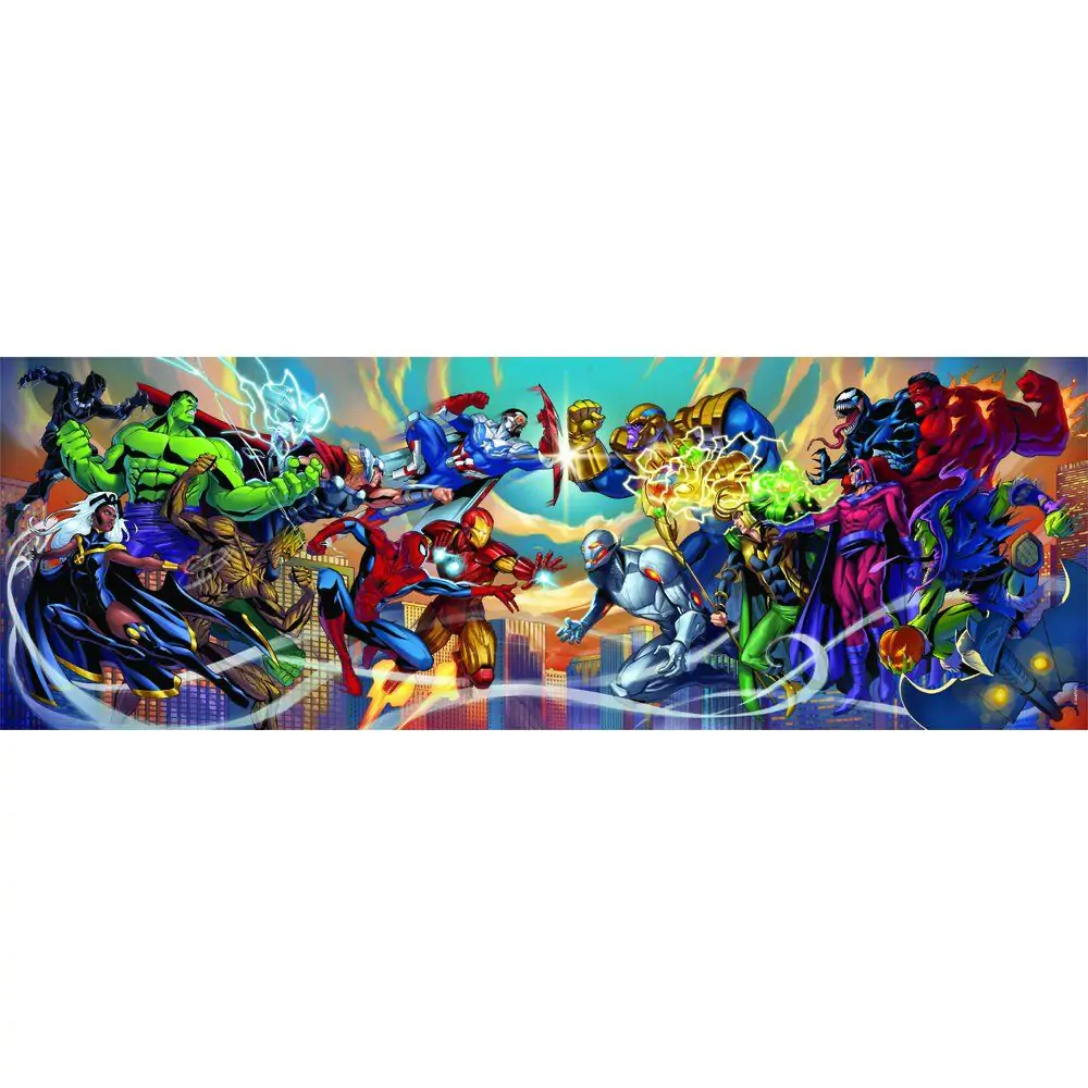 Marvel Heroes vs Villains panoramatické puzzle 1000 dílků fotografii produktu