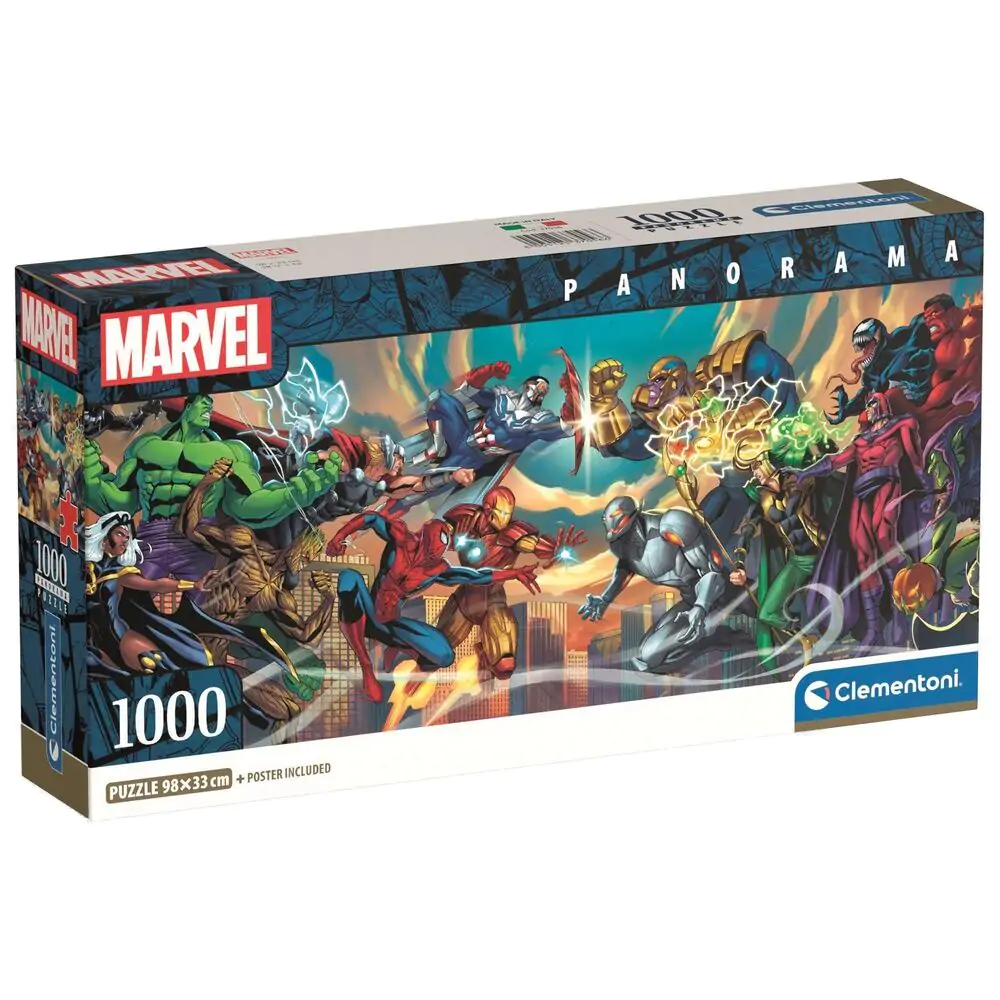 Marvel Heroes vs Villains panoramatické puzzle 1000 dílků fotografii produktu