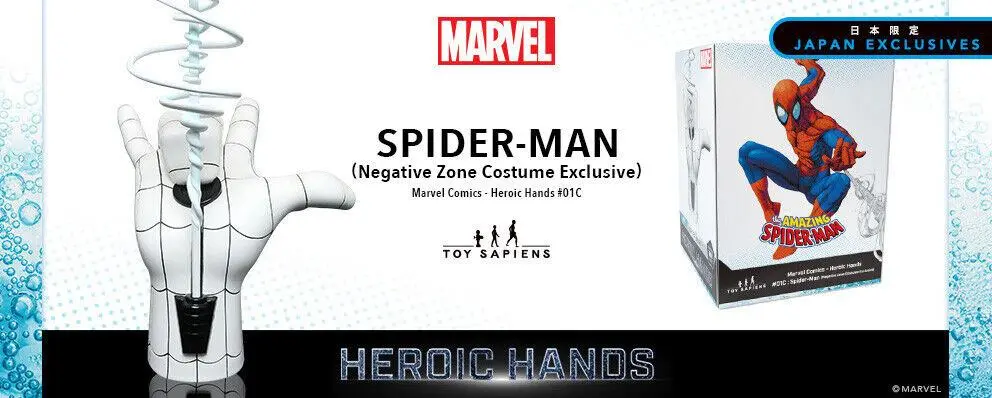 Marvel Heroic Hands socha v životní velikosti #1C Spider-Man Negative Zone 26 cm fotografii produktu