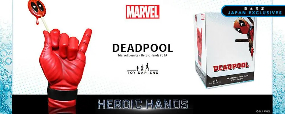 Marvel Heroic Hands socha v životní velikosti #3A Deadpool 25 cm fotografii produktu