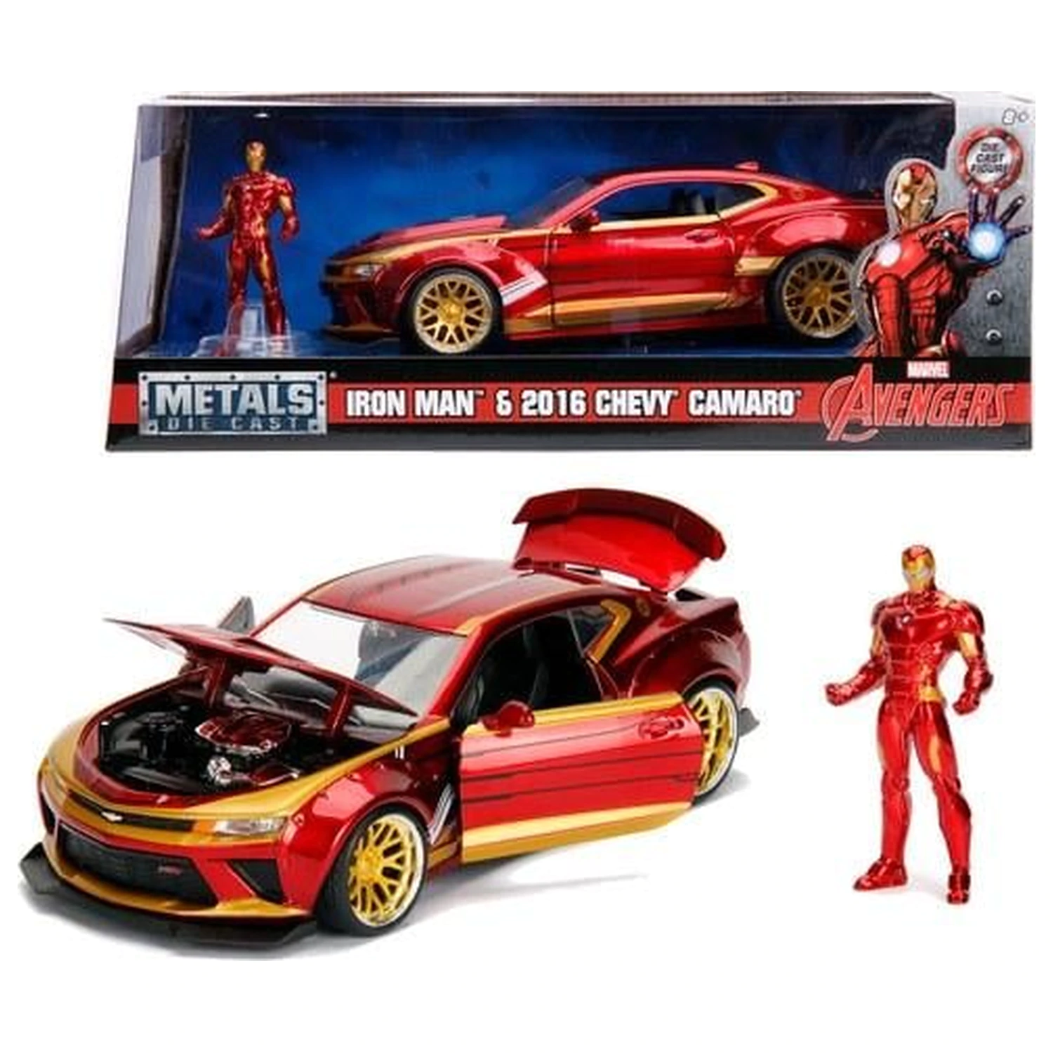Marvel Iron Man 2016 Chevy Camaro SS model 1:24 fotografii produktu
