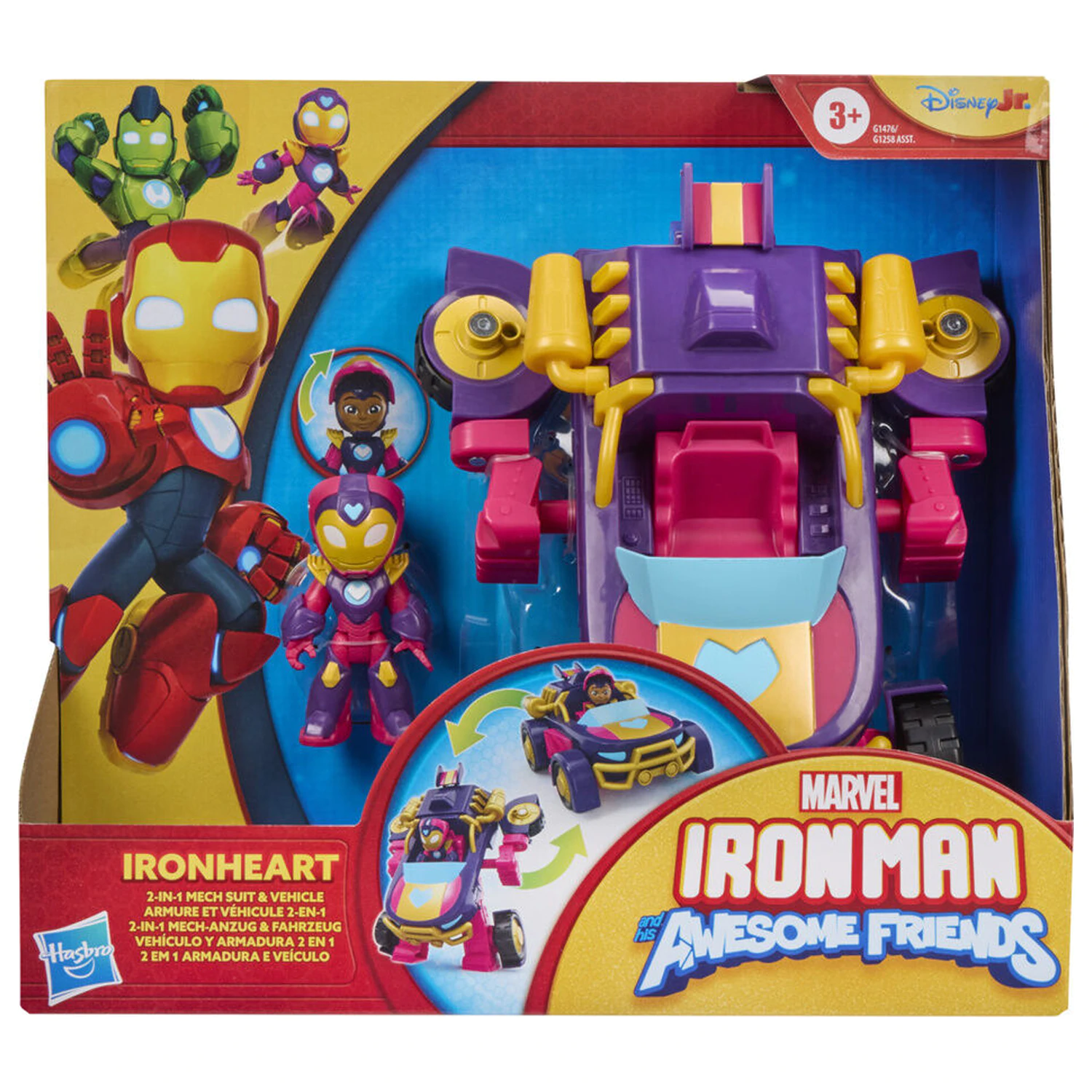 Marvel Iron Man And His Awesome Friends Iron Heart figurka a vozidlo fotografii produktu