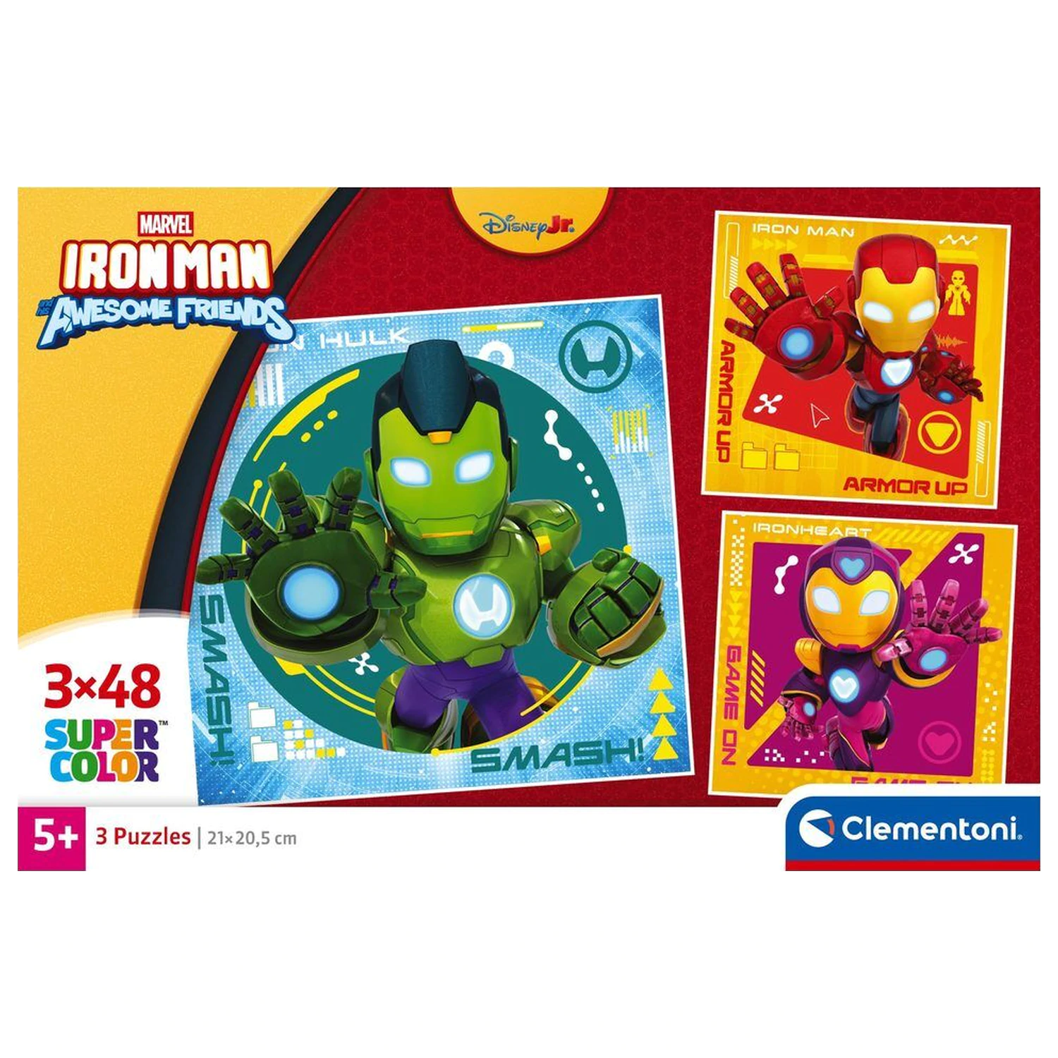 Marvel Iron Man a jeho úžasné čtvercové puzzle 3x48 kusů fotografii produktu