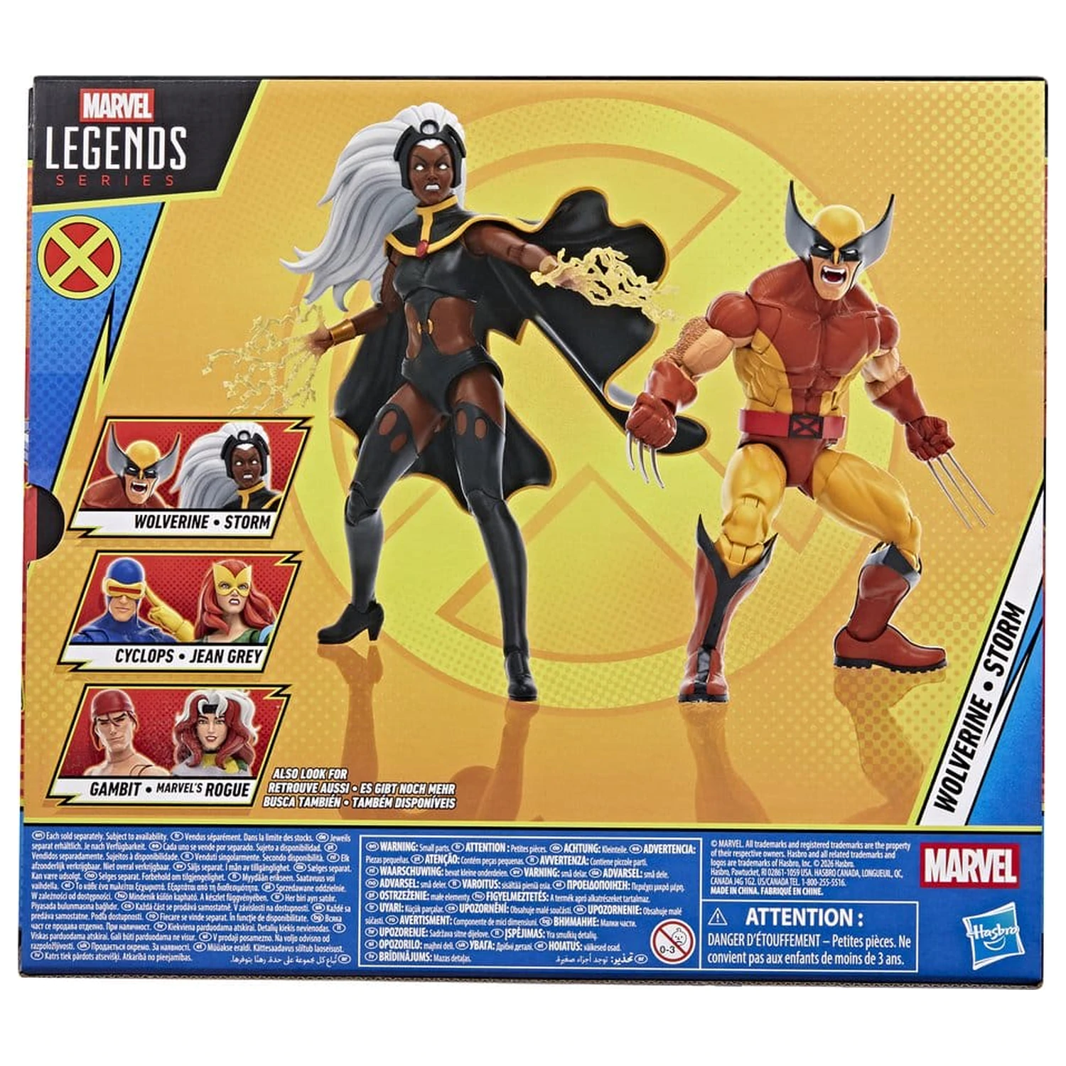 Sada 2 akčních figurek Marvel Legends Storm & Wolverine 15 cm fotografii produktu