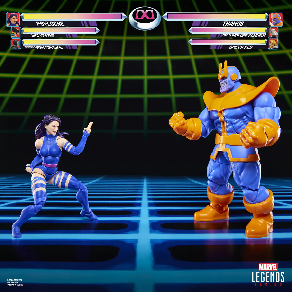 Marvel Legends Gameverse Psylocke vs Thanos balení 2 figurky 15 cm fotografii produktu