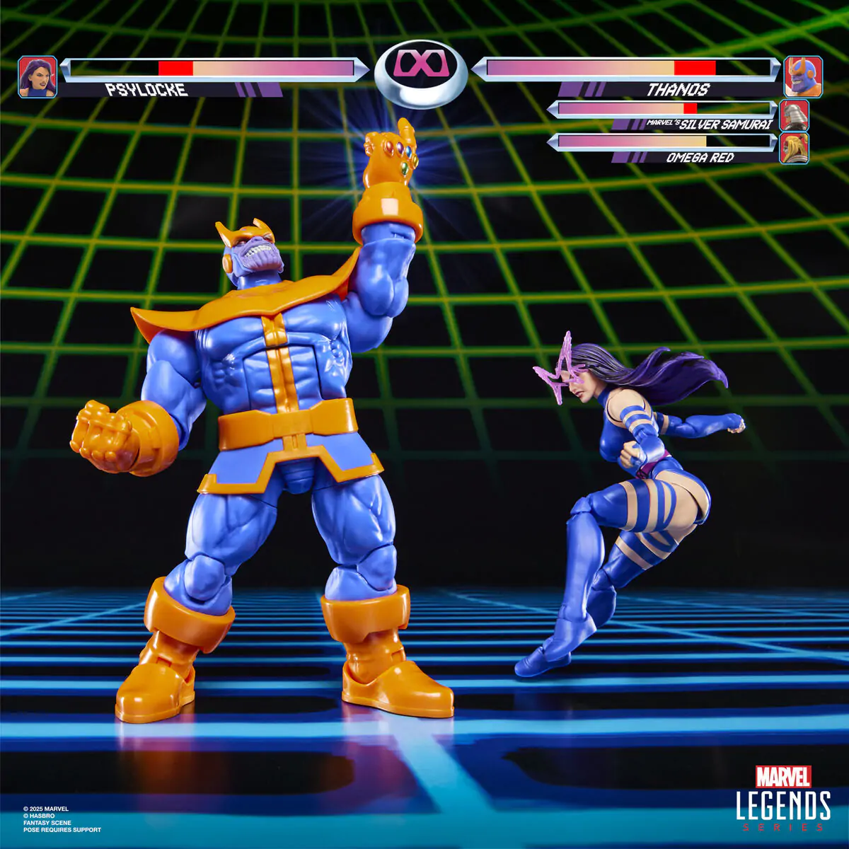 Marvel Legends Gameverse Psylocke vs Thanos balení 2 figurky 15 cm fotografii produktu