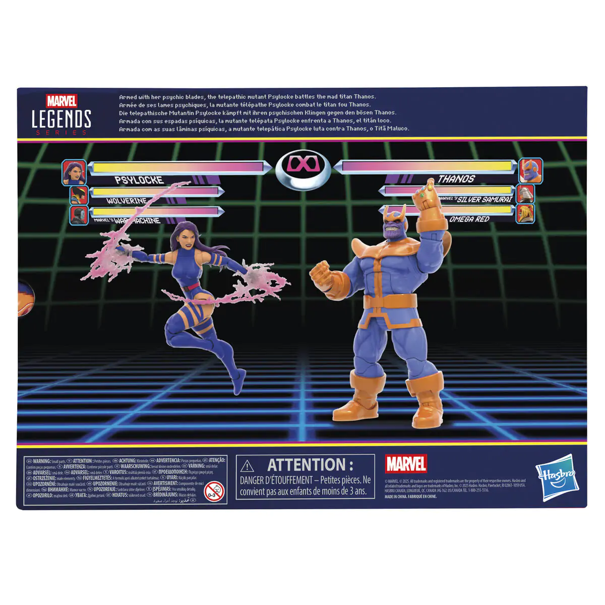 Marvel Legends Gameverse Psylocke vs Thanos balení 2 figurky 15 cm fotografii produktu