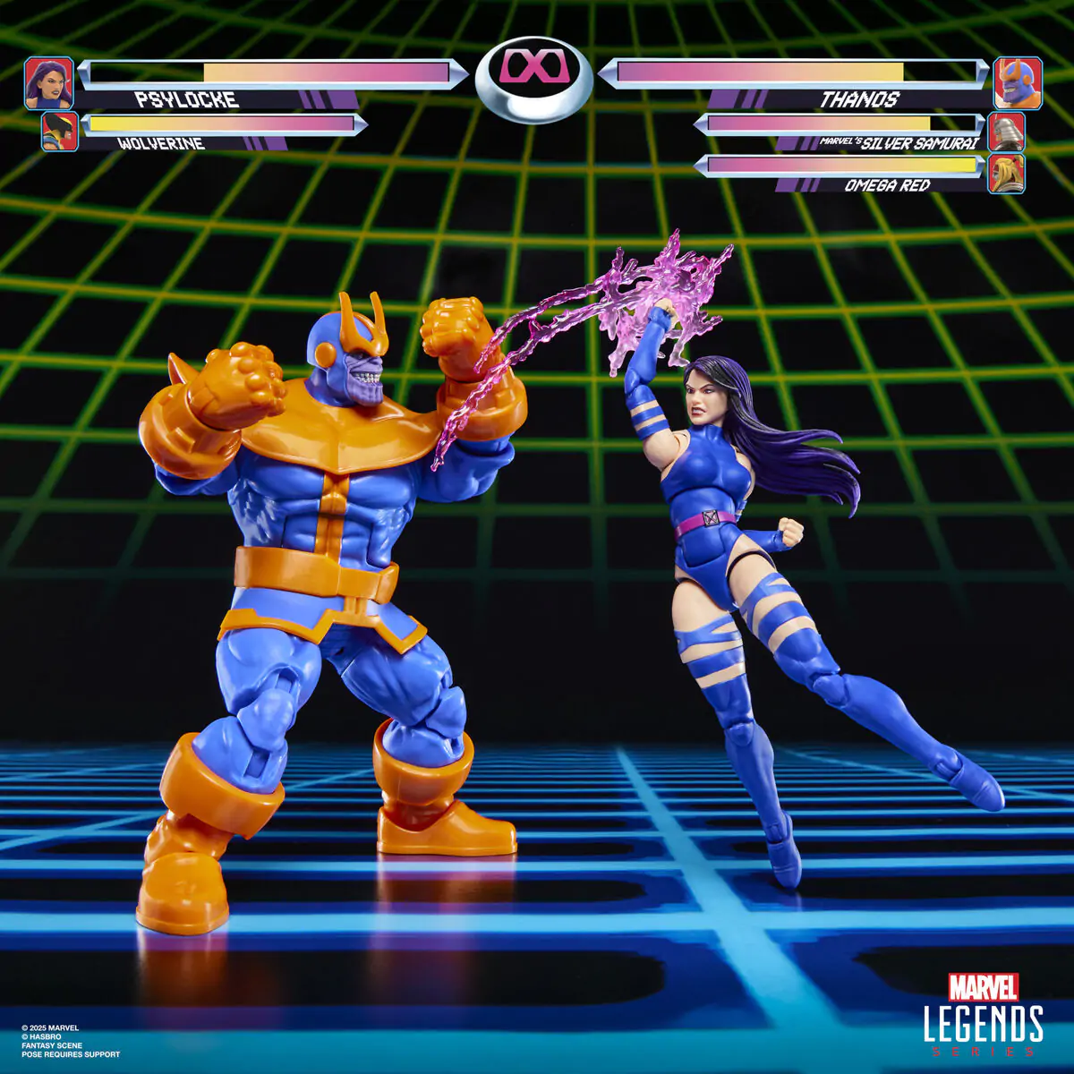 Marvel Legends Gameverse Psylocke vs Thanos balení 2 figurky 15 cm fotografii produktu