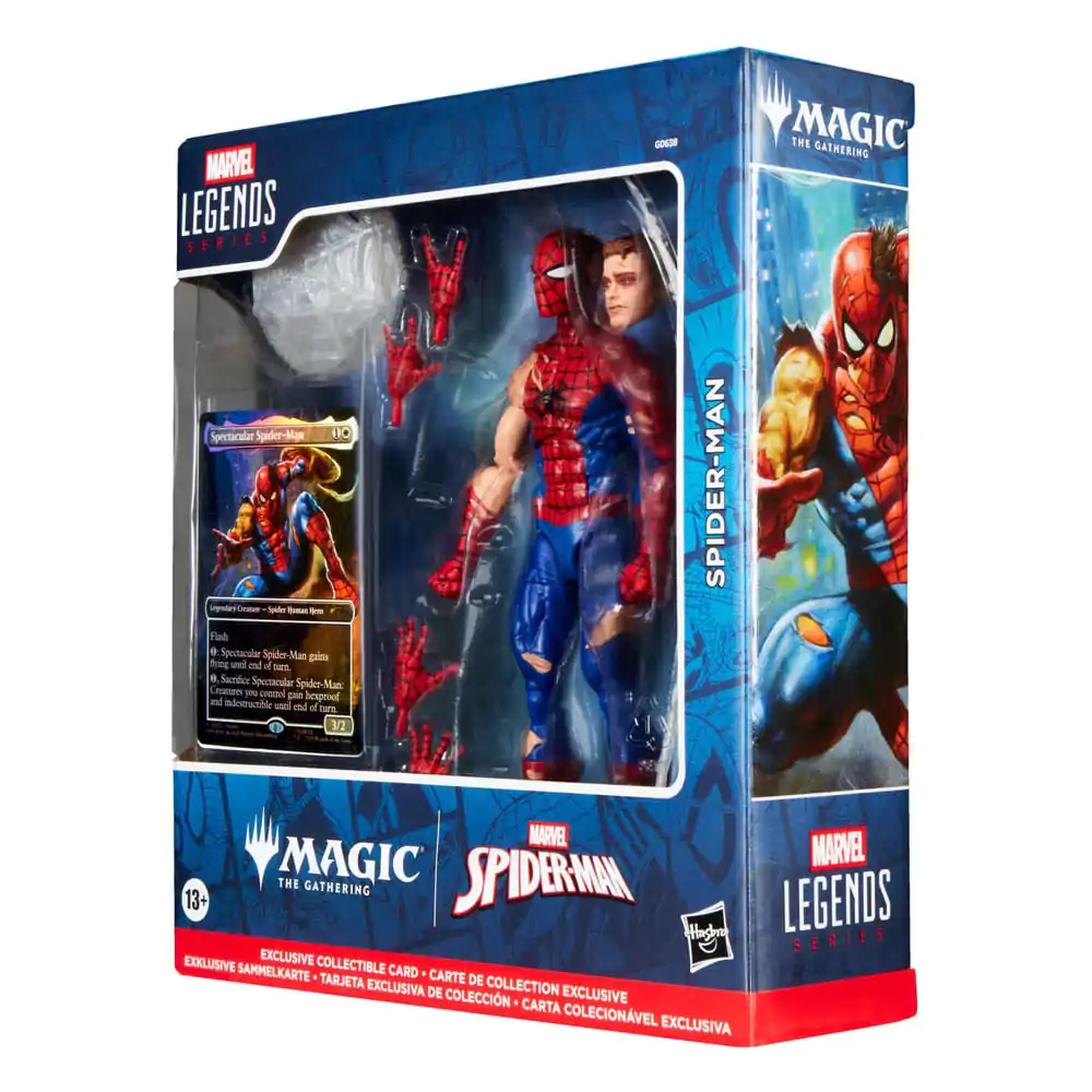 Marvel Legends Magic: The Gathering akční figurka Battle-Damaged Spider-Man (plus Exclusive Foil Card) 15 cm fotografii produktu