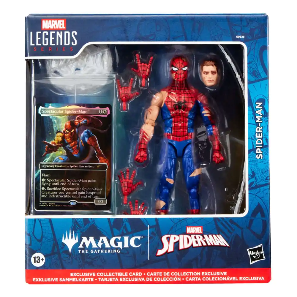 Marvel Legends Magic: The Gathering akční figurka Battle-Damaged Spider-Man (plus Exclusive Foil Card) 15 cm fotografii produktu