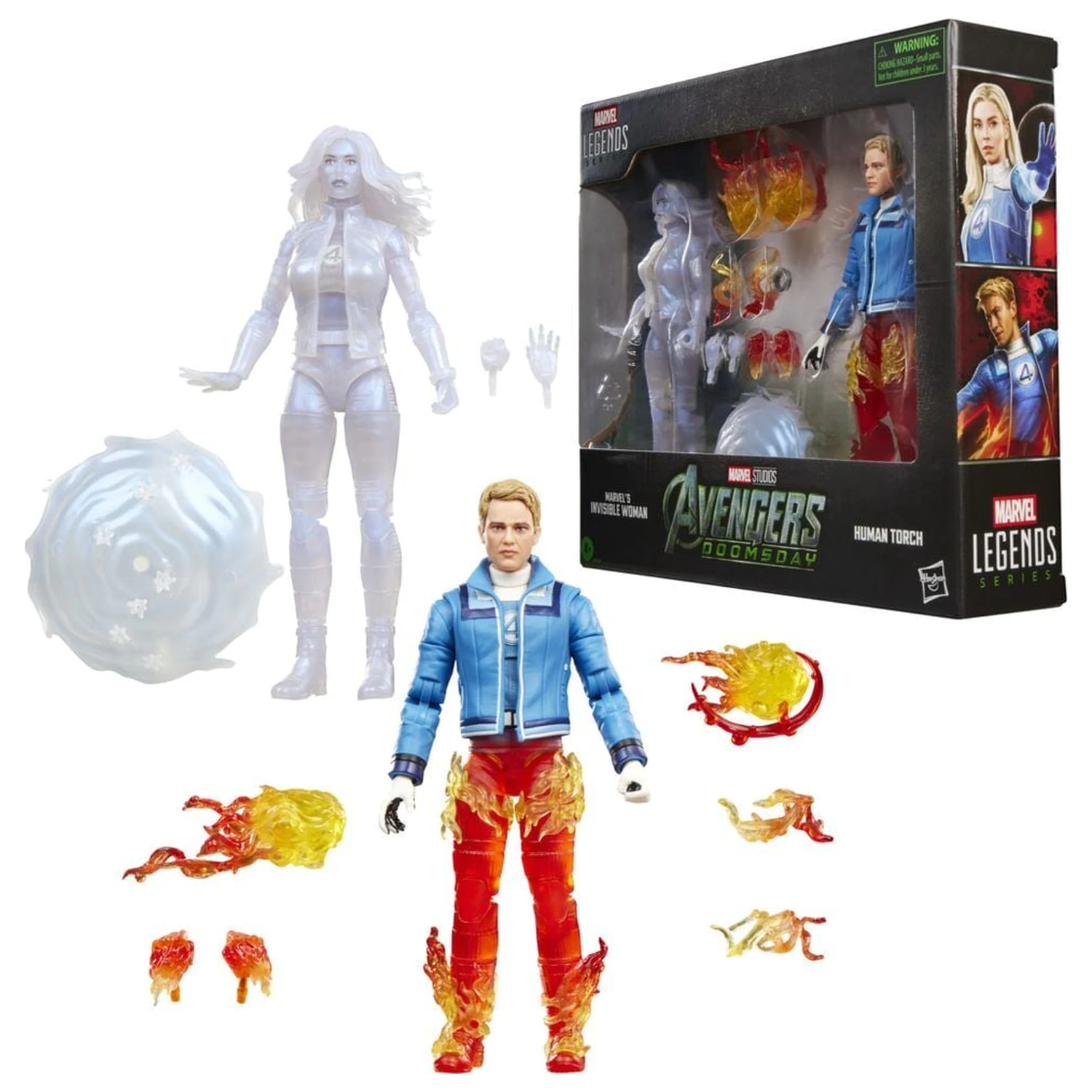 Marvel Legends Series Avengers Doomsday Invisible Woman & Human Torch balení 2 figurek 15 cm fotografii produktu