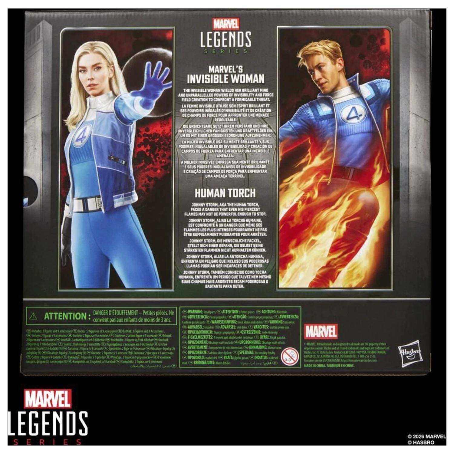 Marvel Legends Series Avengers Doomsday Invisible Woman & Human Torch balení 2 figurek 15 cm fotografii produktu