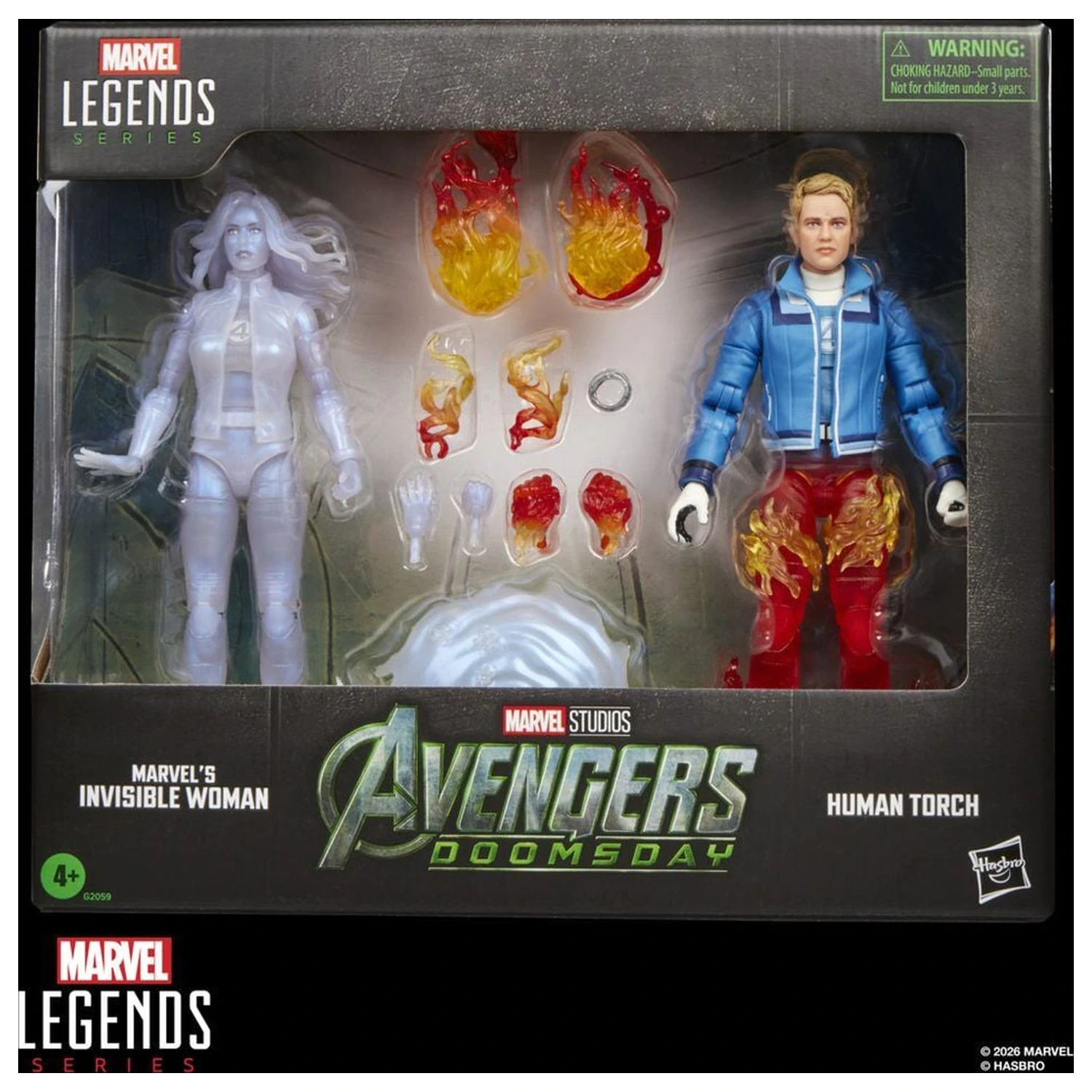 Marvel Legends Series Avengers Doomsday Invisible Woman & Human Torch balení 2 figurek 15 cm fotografii produktu