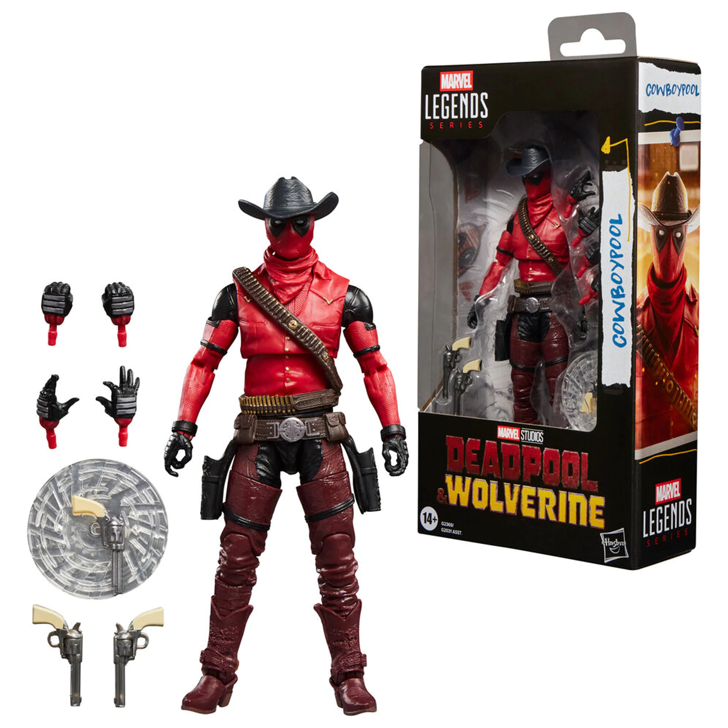 Marvel Legends Series Deadpool & Wolverine Cowboypool figurka 15cm fotografii produktu
