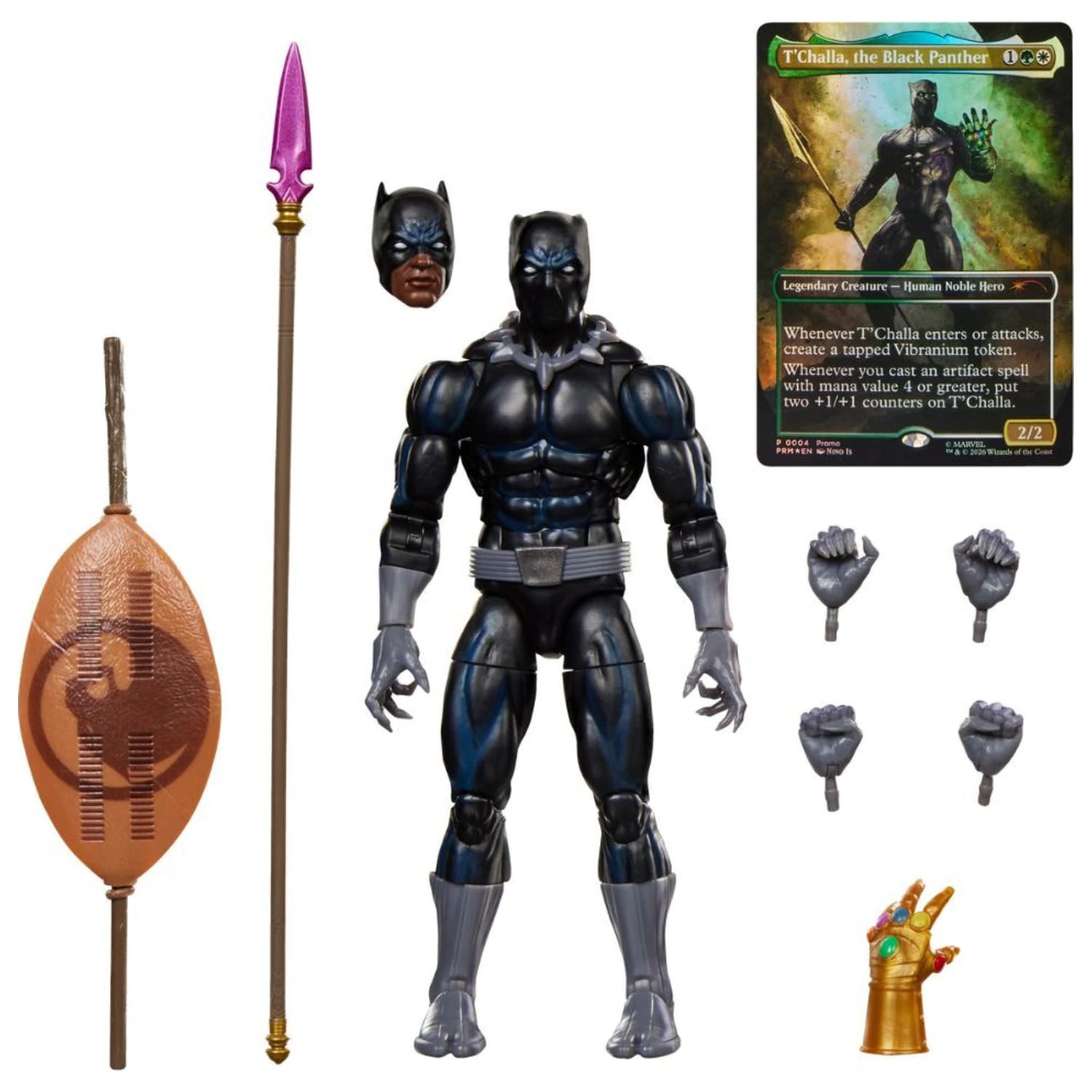 Marvel Legends Series Magic The Gathering Black Panther figurka 15cm fotografii produktu