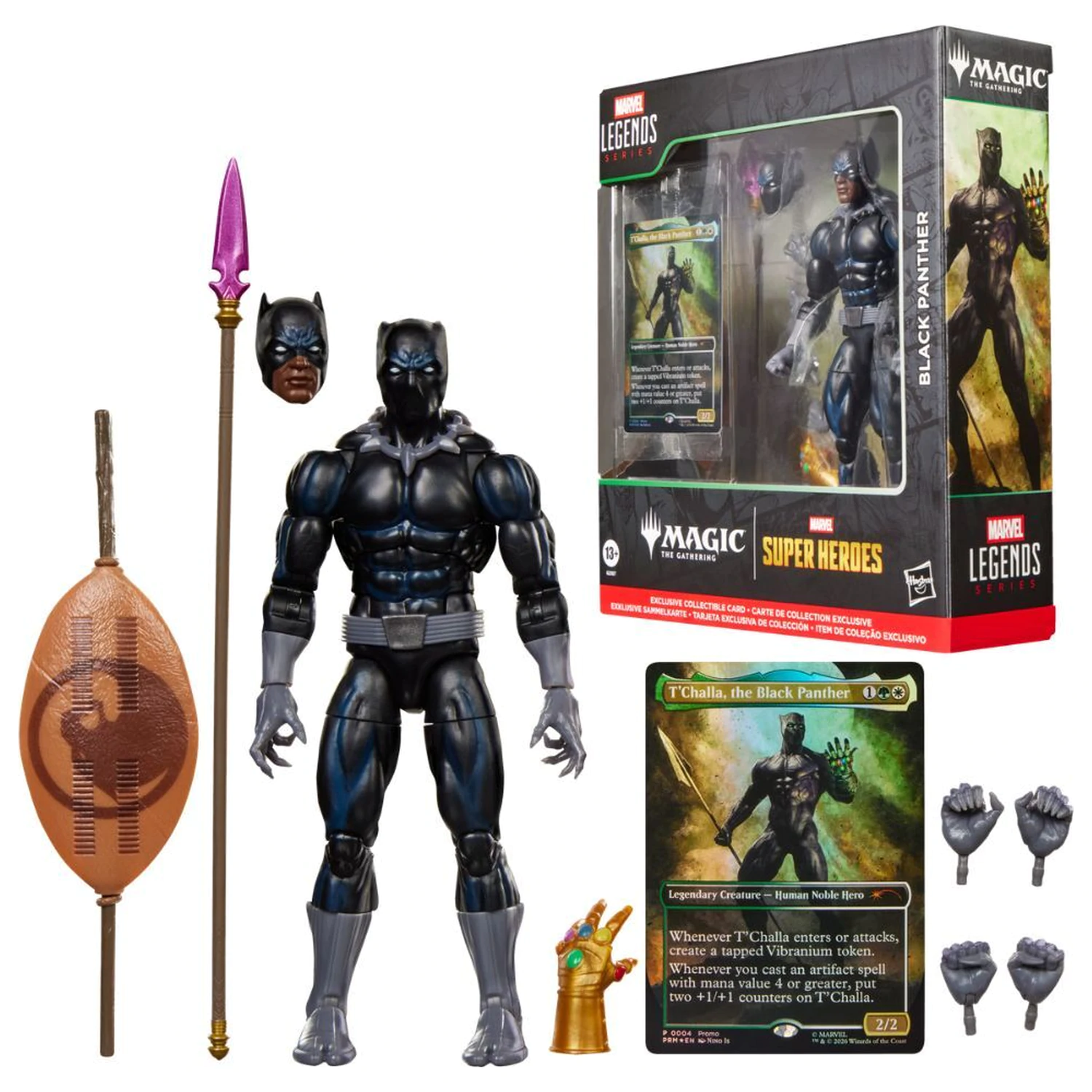 Marvel Legends Series Magic The Gathering Black Panther figurka 15cm fotografii produktu