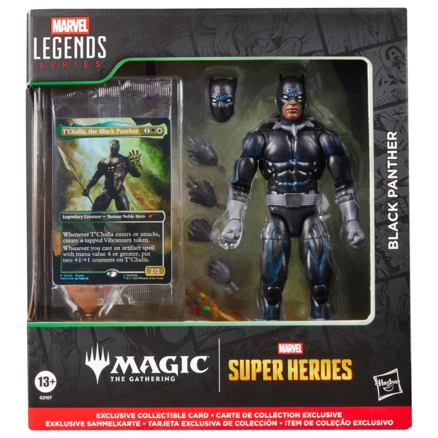 Marvel Legends Series Magic The Gathering Black Panther figurka 15cm fotografii produktu