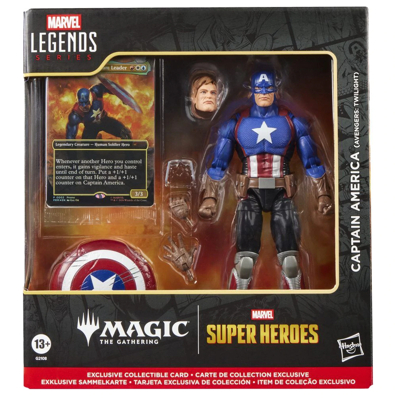 Marvel Legends Series Magic The Gathering Captain America Avengers Twilight figurka 15cm fotografii produktu