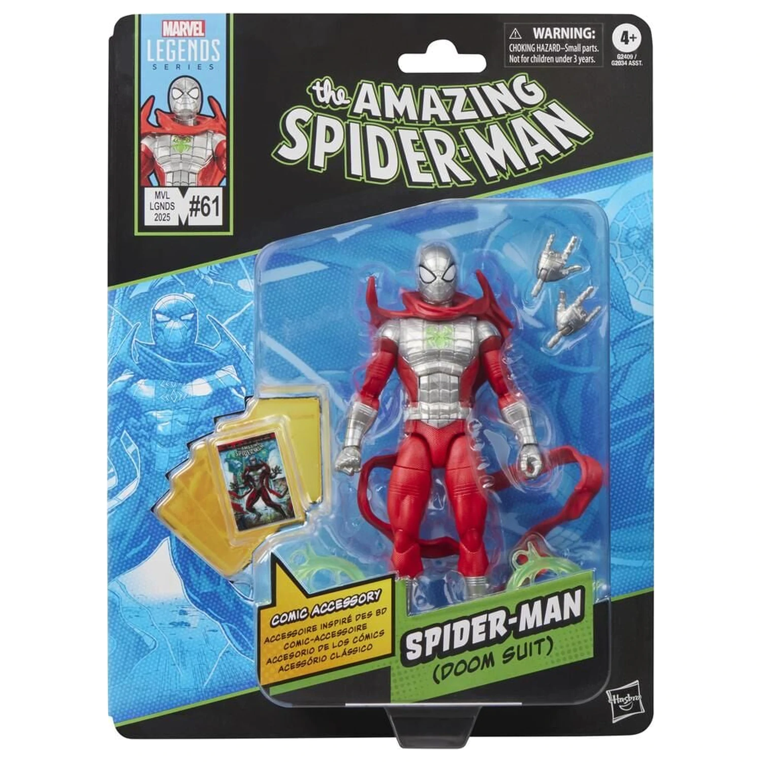 Marvel Legends Series Spiderman Doom Suit The Amazing Spider-Man figurka 15 cm fotografii produktu