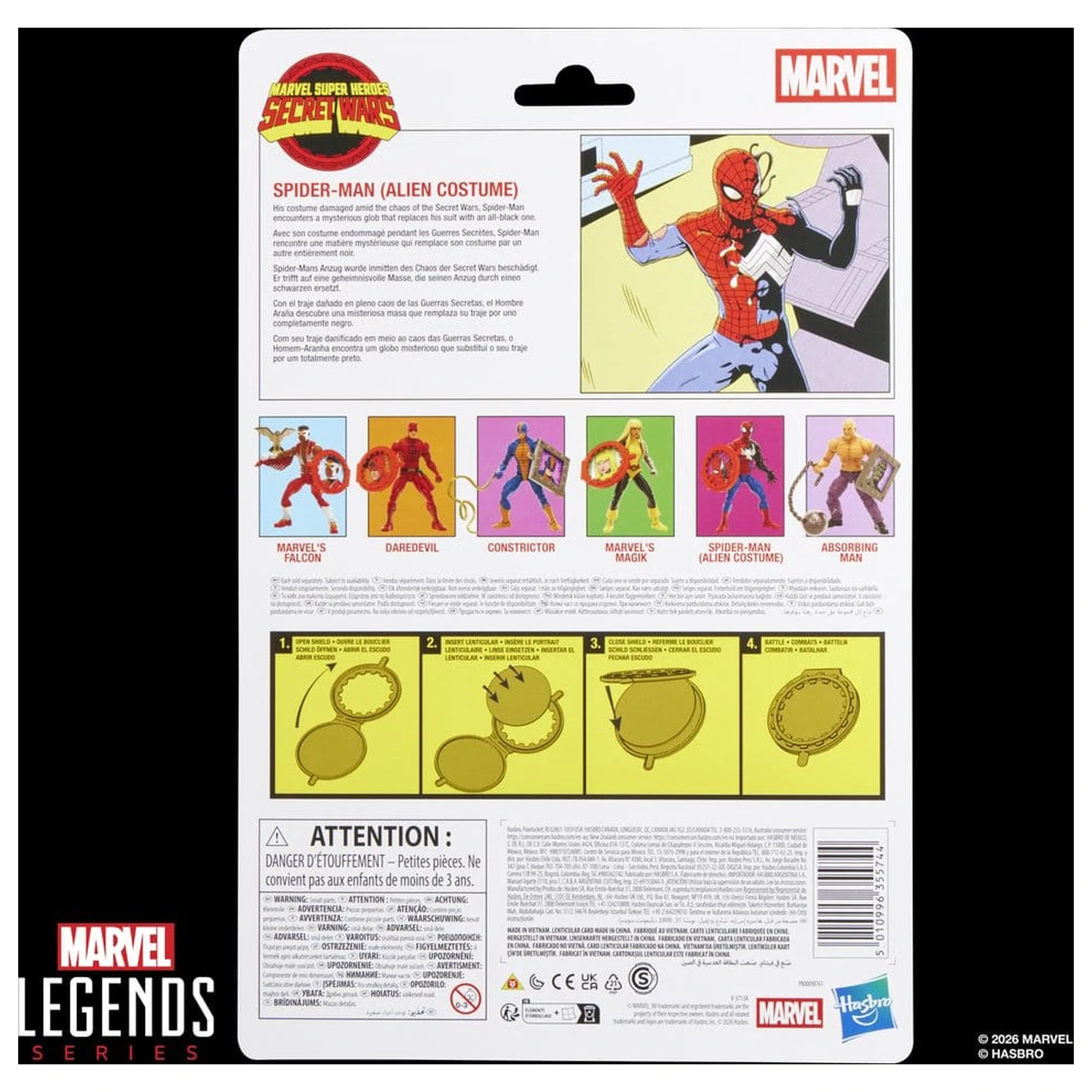 Marvel Legends Series Secret Wars Spiderman Alien Costume figurka 15cm fotografii produktu