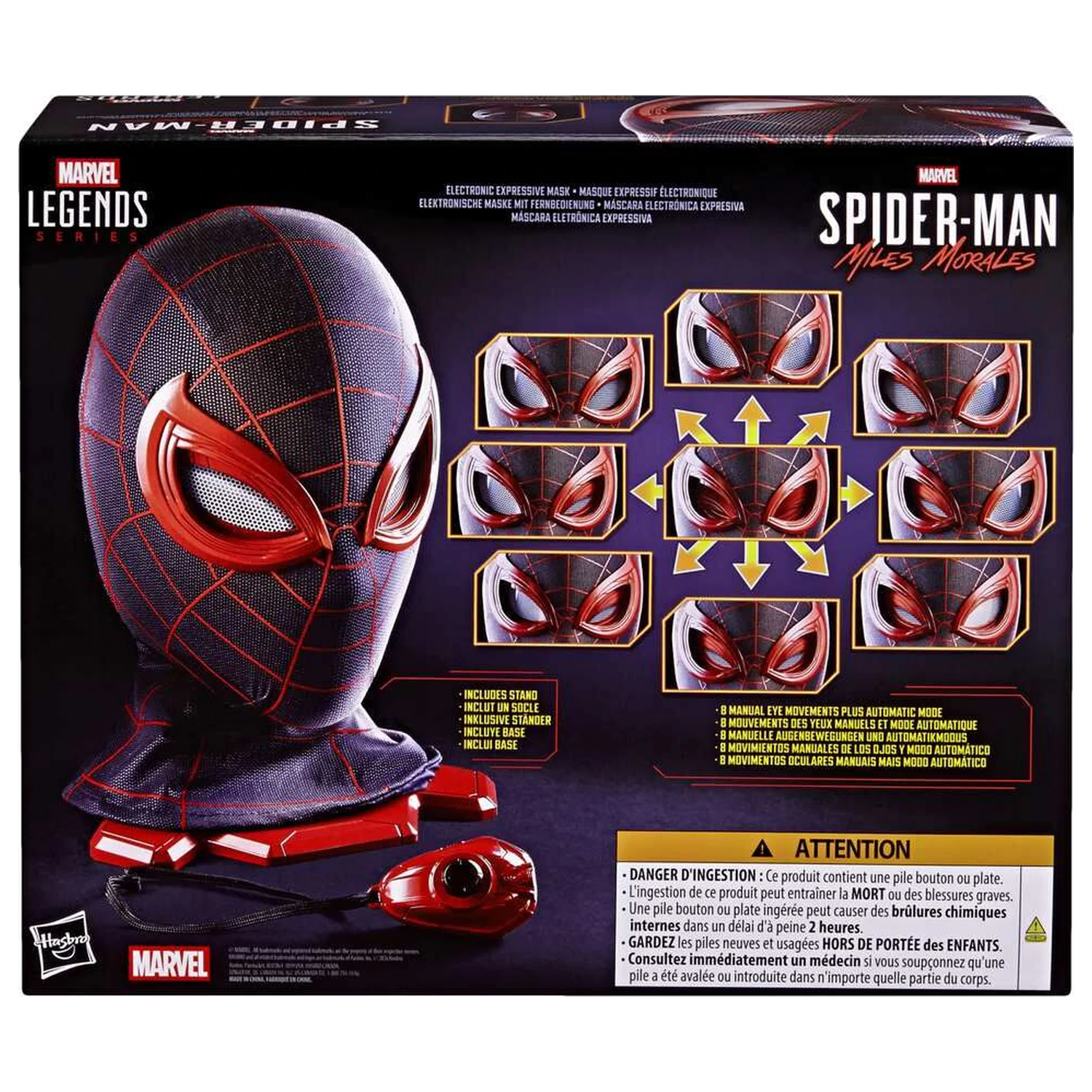 Marvel Legends Series Spider-Man Miles Morales elektronická maska fotografii produktu