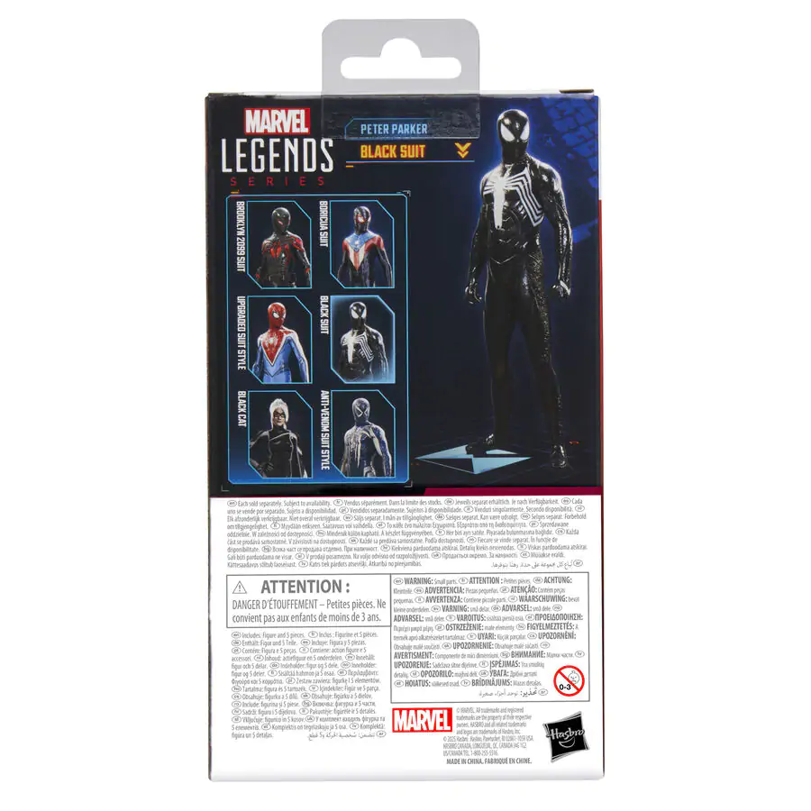 Marvel Legends Spider-Man 2 Peter Parker Black Suit figurka 15 cm fotografii produktu