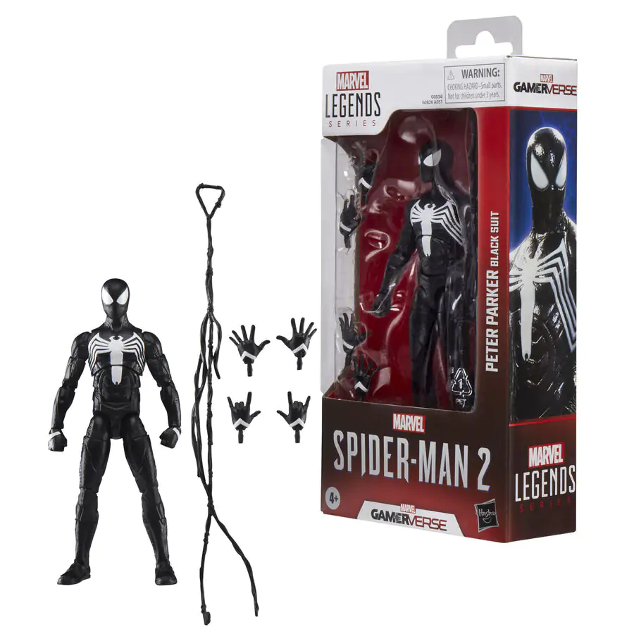 Marvel Legends Spider-Man 2 Peter Parker Black Suit figurka 15 cm fotografii produktu