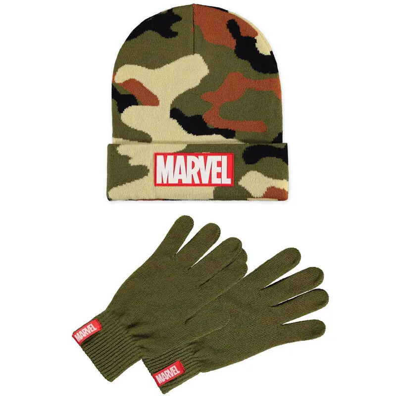 Sada čepice a rukavic Marvel Logo fotografii produktu