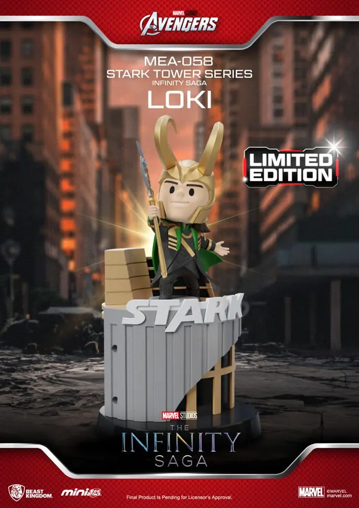 Marvel Mini Egg Attack figurky The Infinity Saga Stark Tower series Loki 12 cm fotografii produktu