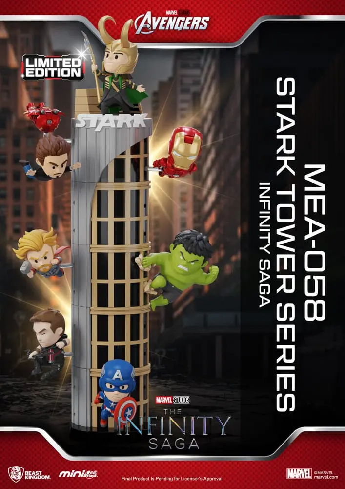 Marvel Mini Egg Attack figurky The Infinity Saga Stark Tower series Loki 12 cm fotografii produktu