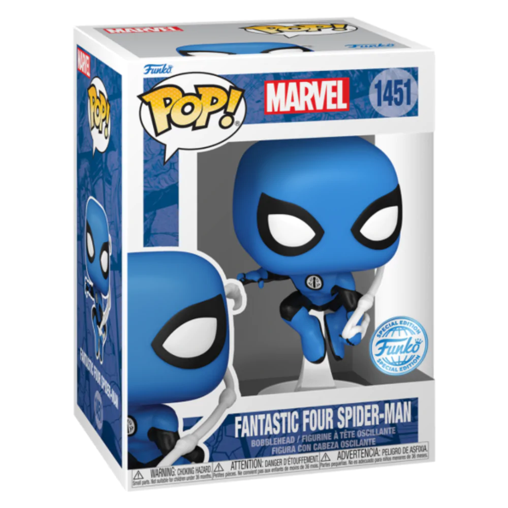 Marvel Pop! Fantastic Four vinylová figurka Spider-Man modrý oblek speciální edice 10 cm fotografii produktu