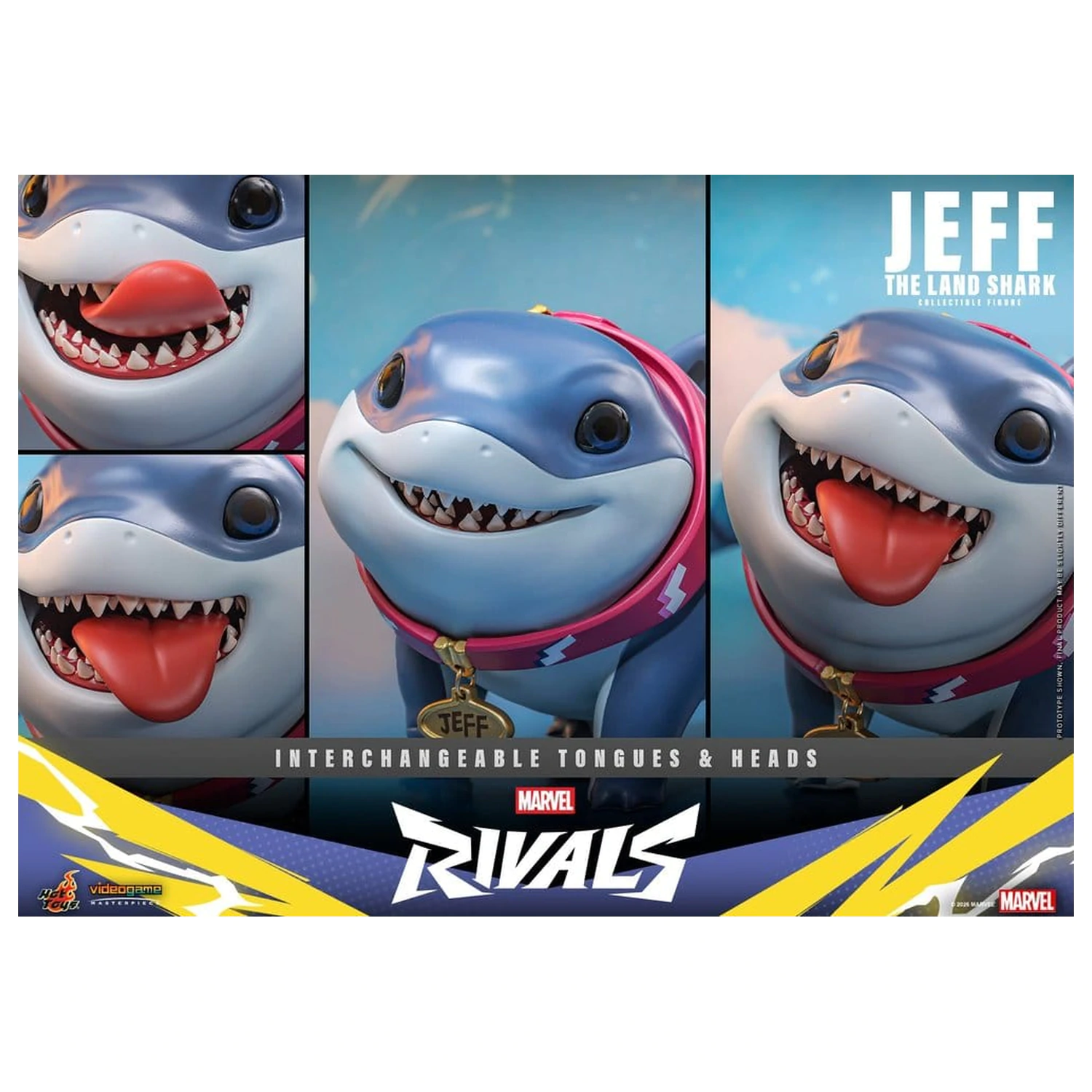 Marvel Rivals Videogame Masterpiece Series akční figurka Jeff the Land Shark 11 cm fotografii produktu