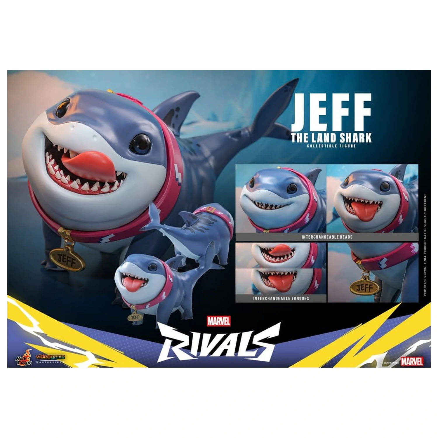Marvel Rivals Videogame Masterpiece Series akční figurka Jeff the Land Shark 11 cm fotografii produktu