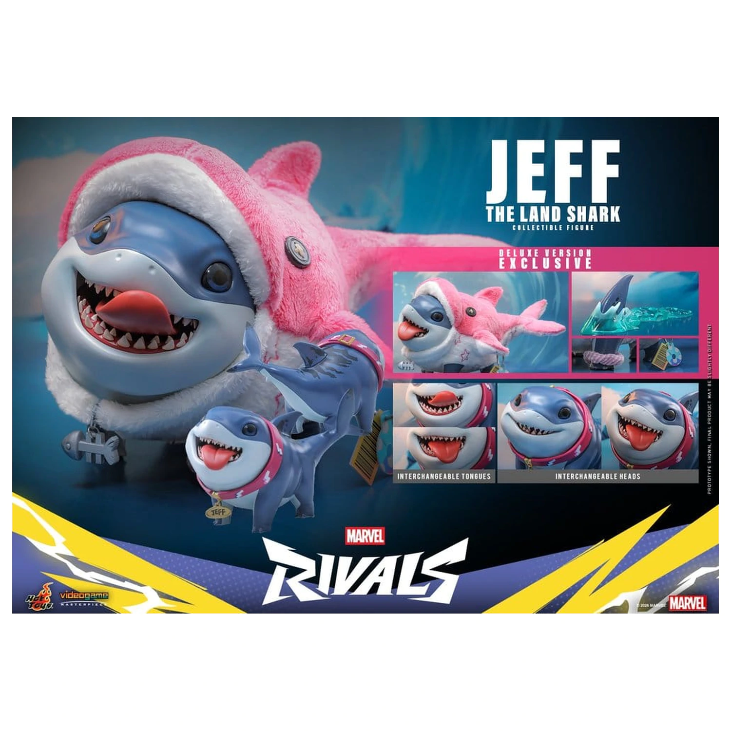 Marvel Rivals Videogame Masterpiece Series akční figurka Jeff the Land Shark (Deluxe Version) 11 cm fotografii produktu