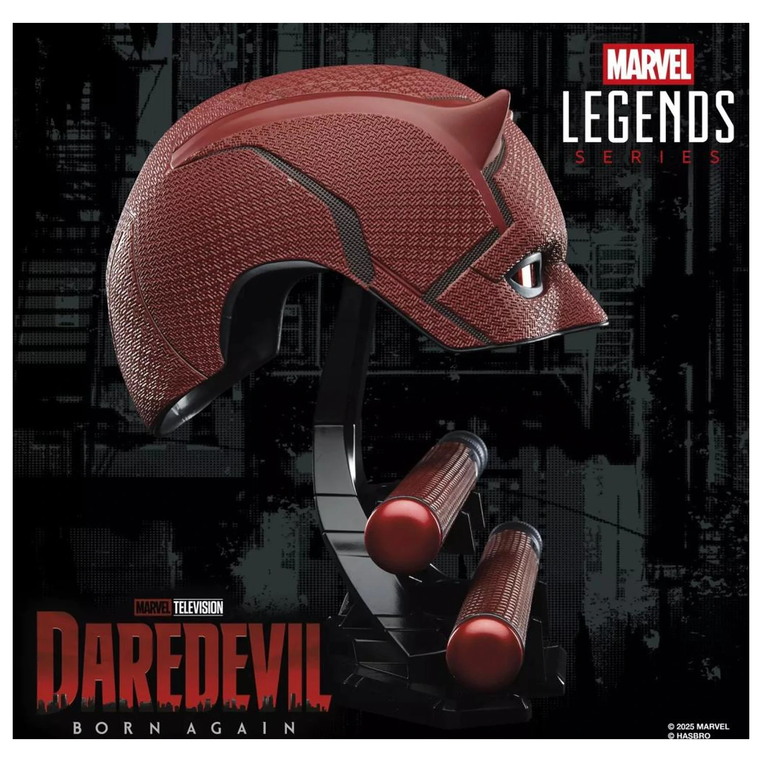 MARVEL Přilba a obušek Billy klub Premium replika pro roleplay ze série Daredevil Legend fotografii produktu