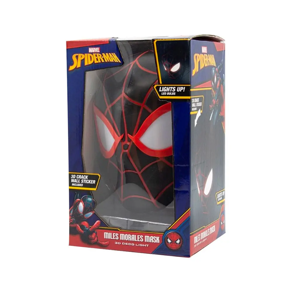 Marvel 3D LED Světlo Spider-Man Miles Morales Obličej 3D fotografii produktu