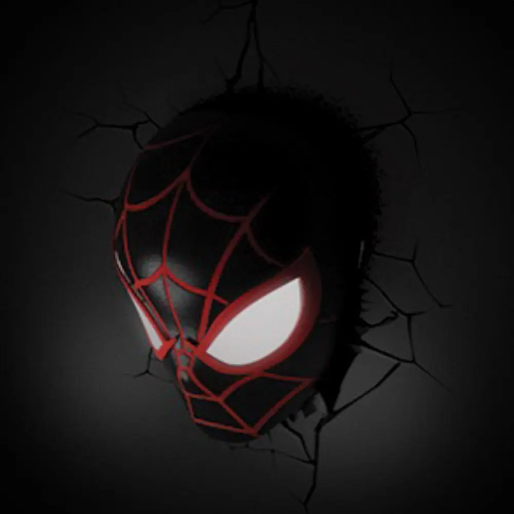 Marvel 3D LED Světlo Spider-Man Miles Morales Obličej 3D fotografii produktu