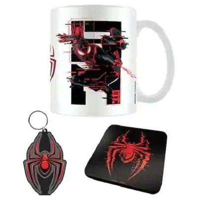 Marvel hrnek, podtácek a klíčenka Set Spider-Man Miles Morales Web Glitch fotografii produktu
