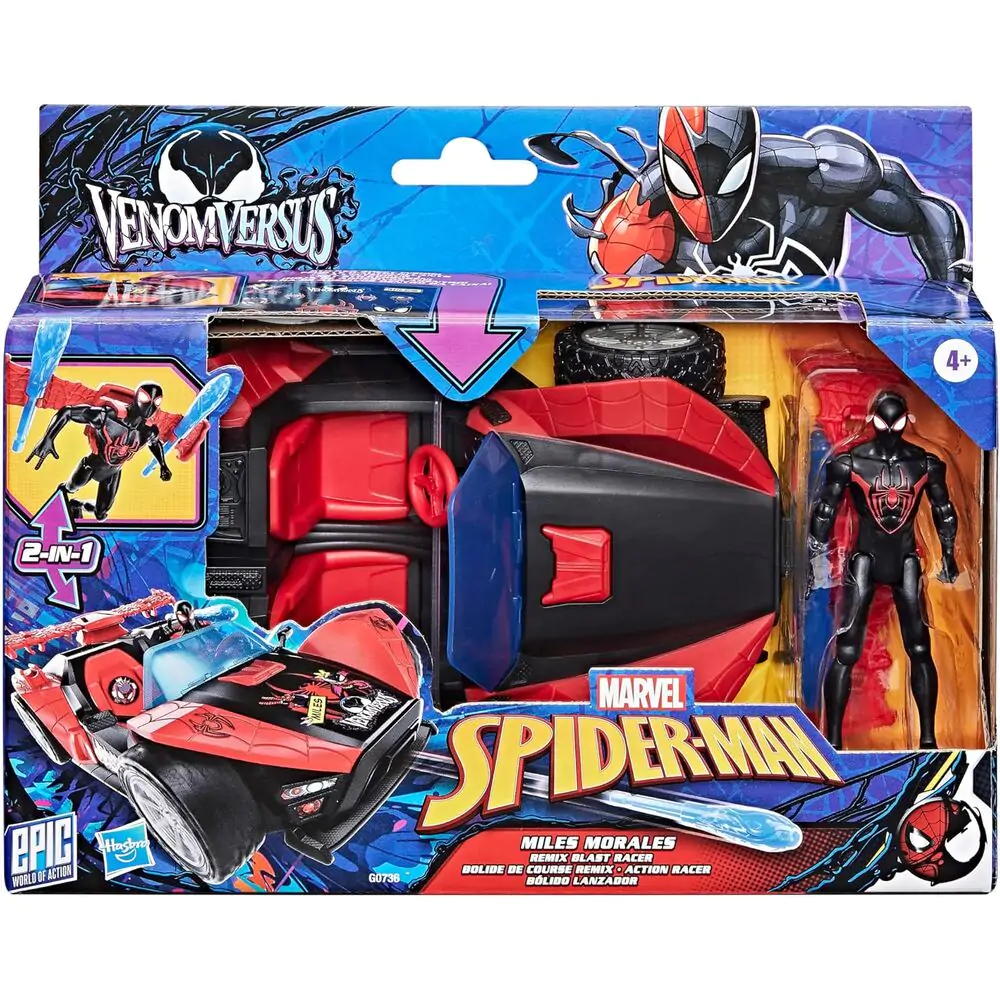 Marvel Spider-Man Venom Versus Launcher auto + figurka Miles Morales fotografii produktu