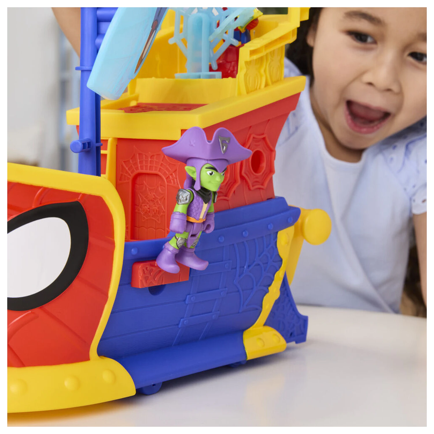 Marvel Spidey Spider Web and Bubbles pirátská loď herní set fotografii produktu