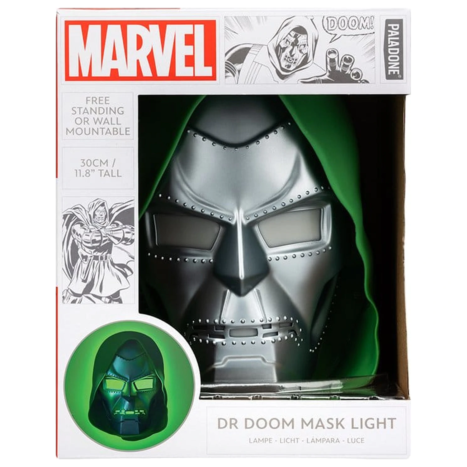 Marvel Universe světelná maska Dr Doom 30 cm fotografii produktu