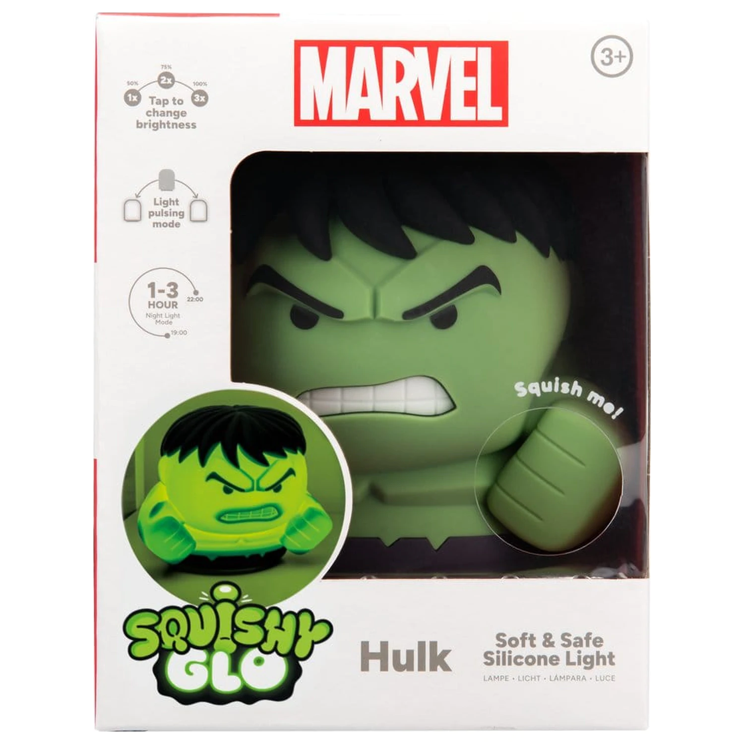 Marvel Universe SquishyGlo Silicon Light Hulk 15 cm fotografii produktu