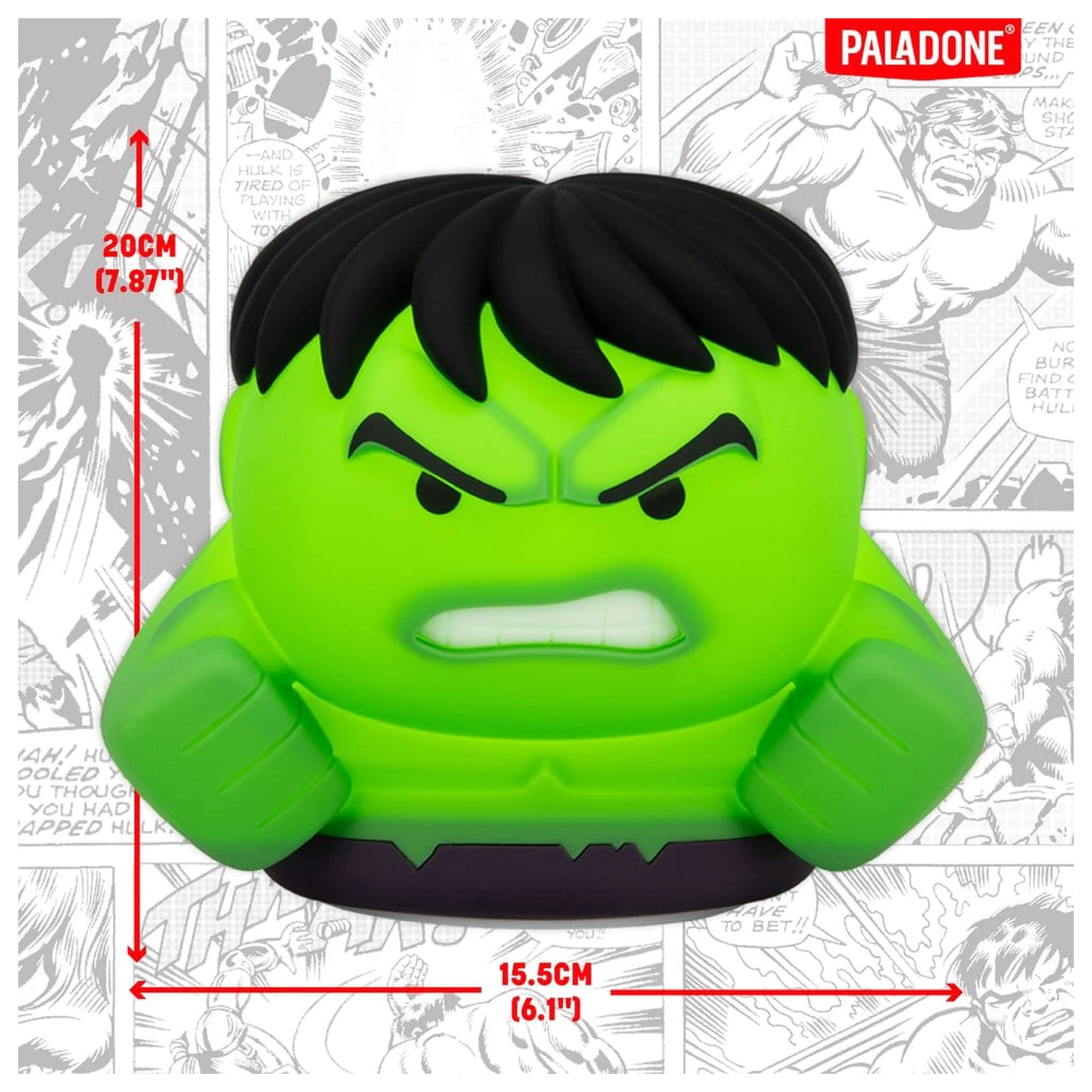 Marvel Universe SquishyGlo Silicon Light Hulk 15 cm fotografii produktu