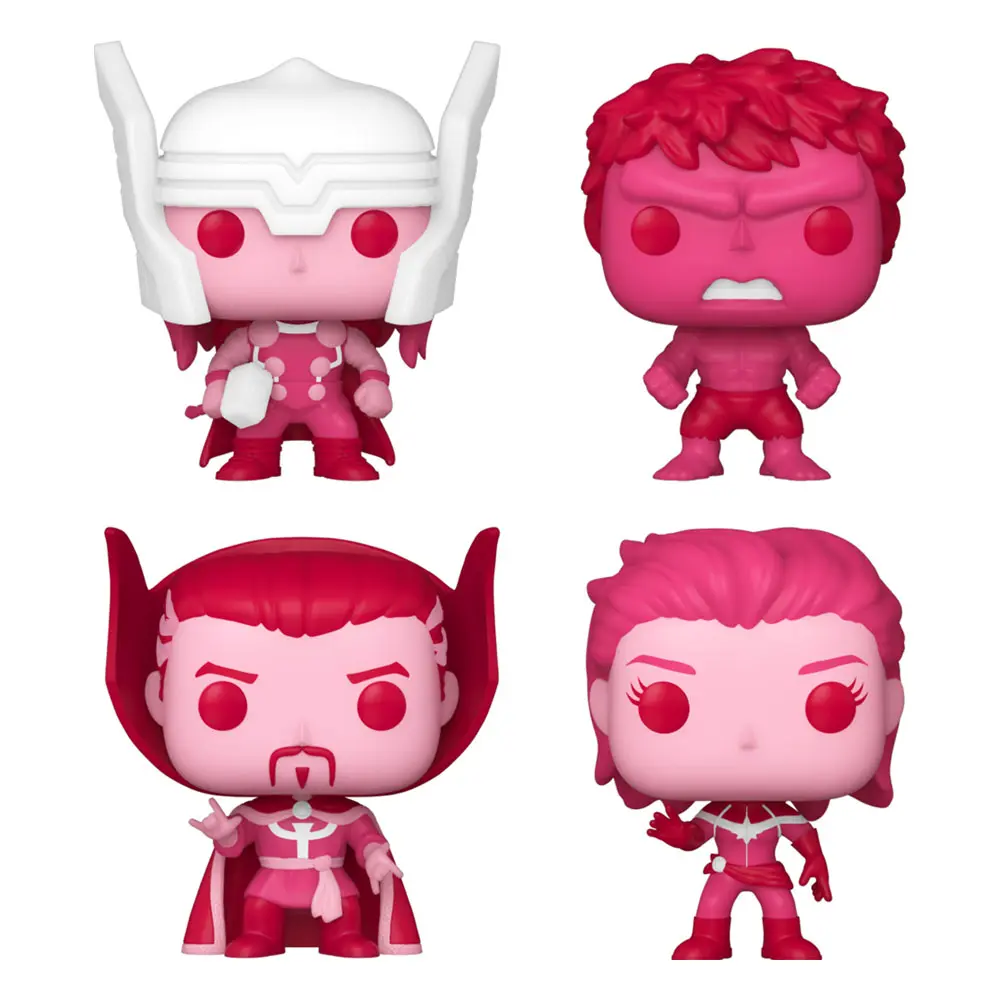 Marvel Valentines kapesní POP! vinylová figurka 4-balení 4 cm fotografii produktu