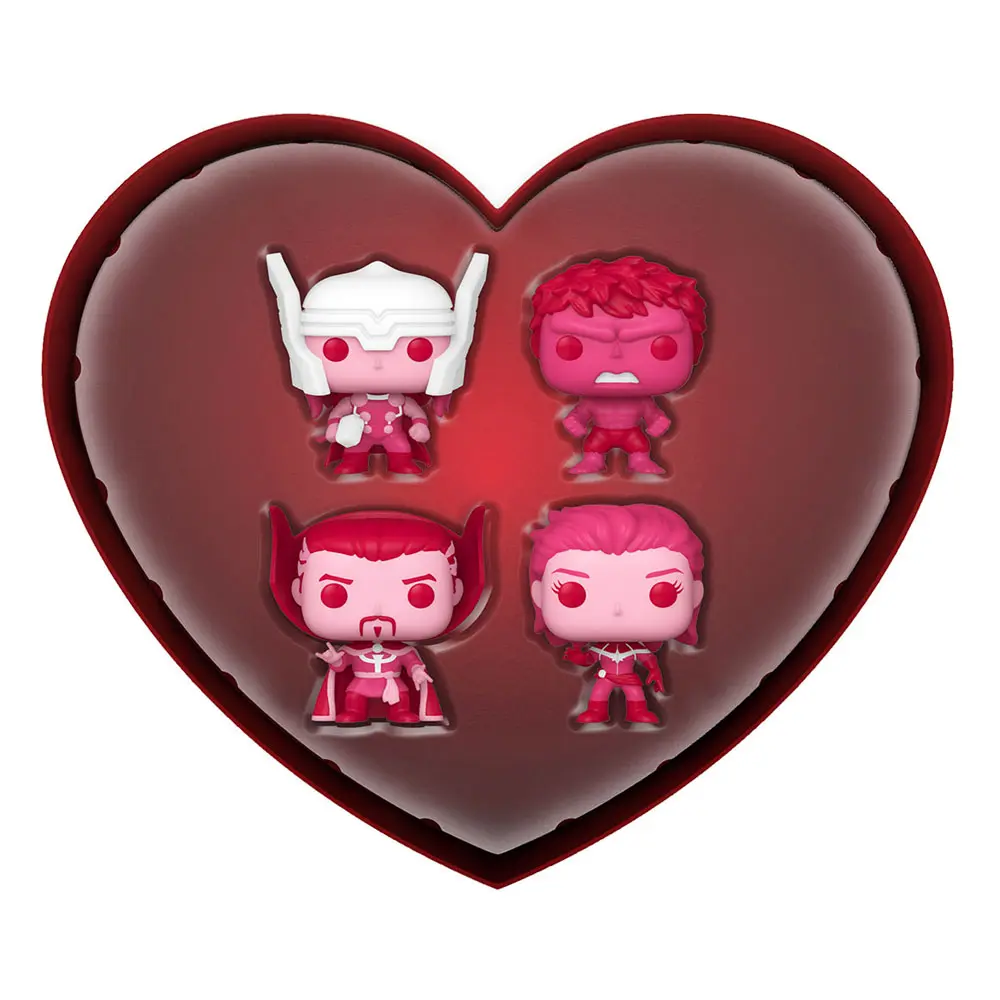 Marvel Valentines kapesní POP! vinylová figurka 4-balení 4 cm fotografii produktu