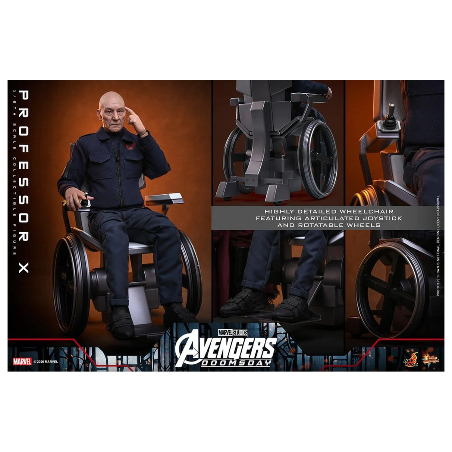 Marvel X-Men akční figurka 1/6 Professor X 25 cm fotografii produktu