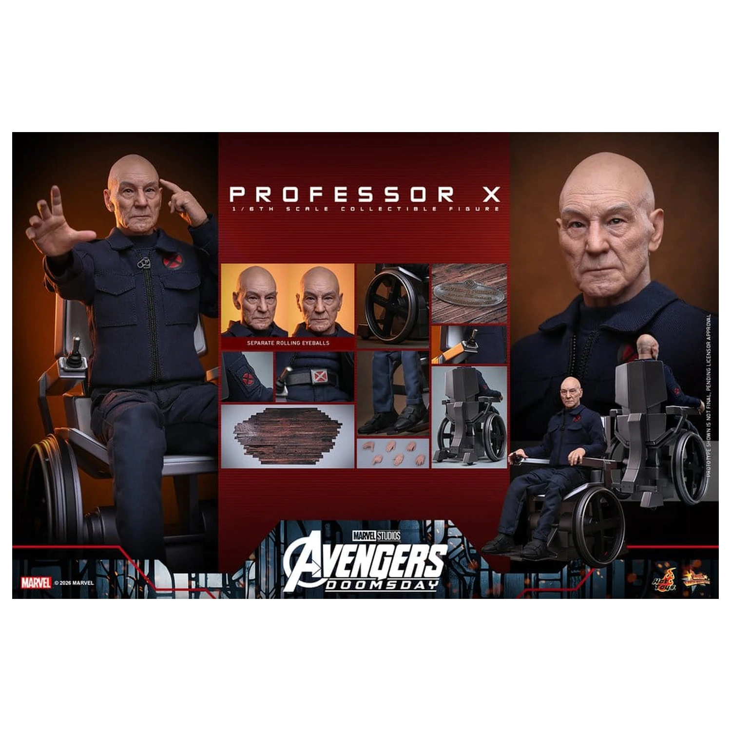 Marvel X-Men akční figurka 1/6 Professor X 25 cm fotografii produktu