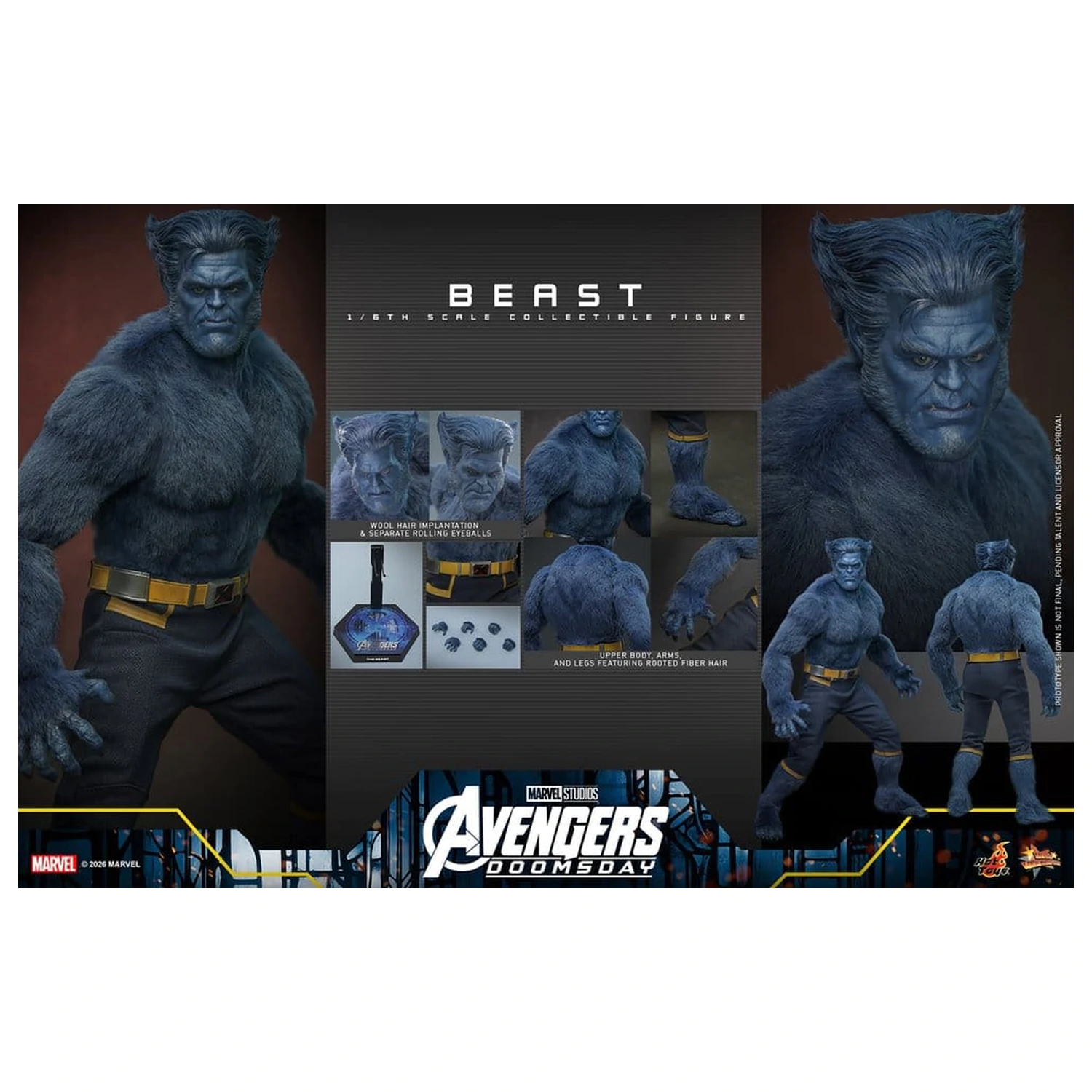 Marvel X-Men Movie Masterpiece akční figurka 1/6 Beast (Collector Edition) 33 cm fotografii produktu